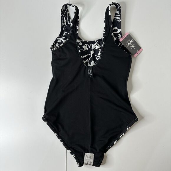 Hurley One Piece Bathing Suit Womens Sz S Ink Fresco UPF 50+ Vacation Beach NEW - Picture 10 of 16